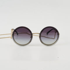 Chanel 4245 Round Gold Chain Sunglasses