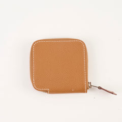Hermes Silk'In Compact Wallet Gold - A stamp