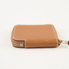 Hermes Silk'In Compact Wallet Gold - A stamp