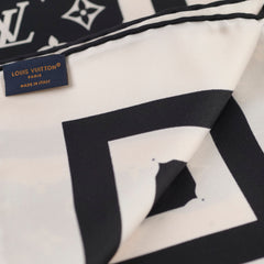 Louis Vuitton Monogram Silhouette Square 90 Silk Scarf Black