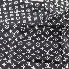 Louis Vuitton Monogram Silhouette Square 90 Silk Scarf Black