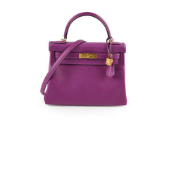 Hermes Kelly 28 Anemone Evercolor GHW D Stamp