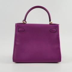 Hermes Kelly 28 Anemone Evercolor GHW D Stamp