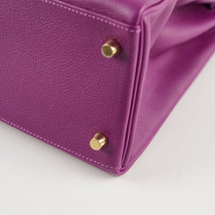 Hermes Kelly 28 Anemone Evercolor GHW D Stamp