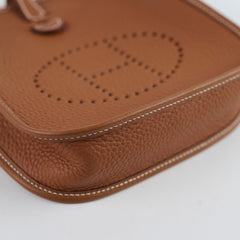 Hermes Mini Evelyne Clemence Gold W Stamp