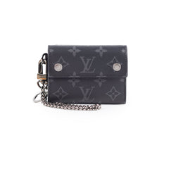 Louis Vuitton Rivets Chain Wallet Monogram Eclipse