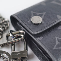 Louis Vuitton Rivets Chain Wallet Monogram Eclipse