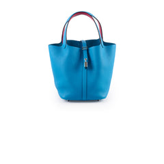 Hermes Picotin Lock 22 Eclat Blue frida/Rose mexico Y Stamp