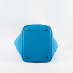 Hermes Picotin Lock 22 Eclat Blue frida/Rose mexico Y Stamp