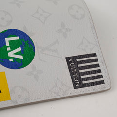 Louis Vuitton Brazza Limited Edition Logo Story Wallet Grey