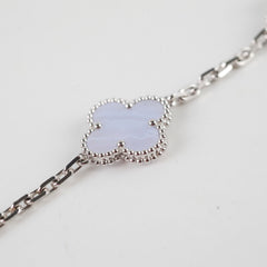 Van Cleef & Arpels Vintage Alhambra 5 Motif Bracelet Chalcedony