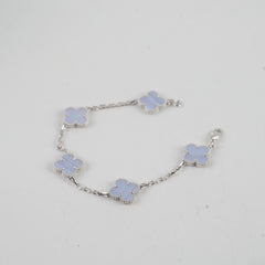 Van Cleef & Arpels Vintage Alhambra 5 Motif Bracelet Chalcedony
