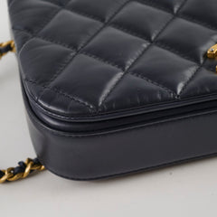 Chanel Nailed CC Full Flap Navy Flap Bag