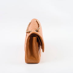 Chanel Medium Classic Flap Caramel Brown Caviar Light Gold HW