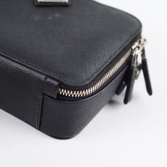 Prada Brisque Saffiano Crossbody Black