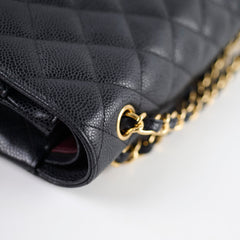 Chanel Double Flap Jumbo Black Caviar GHW