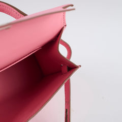 Hermes Mini Kelly Chevre Mysore Rose Confetti - Stamp Y