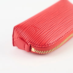 Louis Vuitton Cosmetic Lipstick Pouch Epi Red
