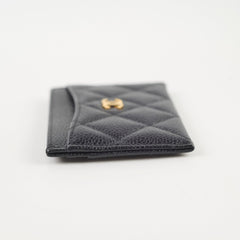 Chanel Flat Cardholder Caviar Black