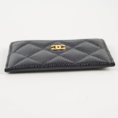 Chanel Flat Cardholder Caviar Black