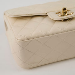 Chanel 17C Mini Rectangular Ivory Caviar Edge Stitching
