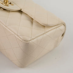 Chanel 17C Mini Rectangular Ivory Caviar Edge Stitching