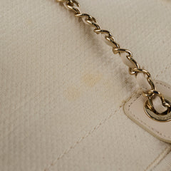 Chanel Small Deauville Shopping Tote Ivory Microchip