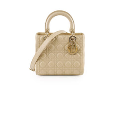 Christian Dior Medium Lady Dior Corda Beige