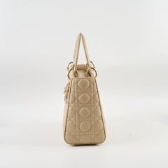 Christian Dior Medium Lady Dior Corda Beige