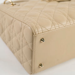 Christian Dior Medium Lady Dior Corda Beige