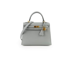 Hermes Kelly 25 Bleu Glacier - C Stamp