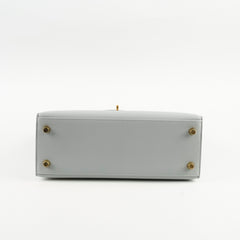 Hermes Kelly 25 Bleu Glacier - C Stamp