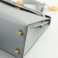 Hermes Kelly 25 Bleu Glacier - C Stamp