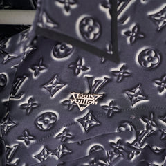 Louis Vuitton Straight Classic Monogram Silk Shirt Size 36