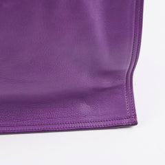 Saint Laurent Le 5 A 7 Bea Tote Purple Leather