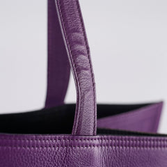 Saint Laurent Le 5 A 7 Bea Tote Purple Leather