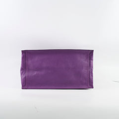 Saint Laurent Le 5 A 7 Bea Tote Purple Leather