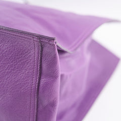 Saint Laurent Le 5 A 7 Bea Tote Purple Leather