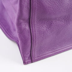Saint Laurent Le 5 A 7 Bea Tote Purple Leather