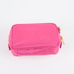 PRADA Mini Tessuto Nylon Bow Camera Pink