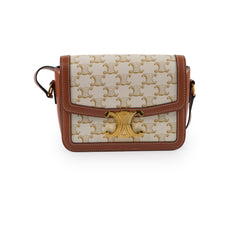 Celine Teen Triomphe Bag Small Cream Brown