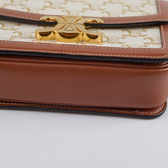 Celine Teen Triomphe Bag Small Cream Brown