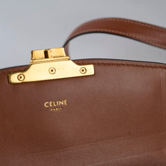 Celine Teen Triomphe Bag Small Cream Brown