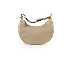 Fendi Fendigraphy Small Leather Hobo Beige