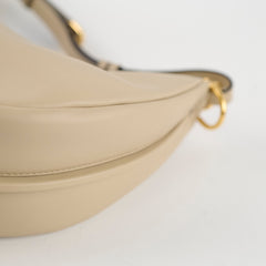 Fendi Fendigraphy Small Leather Hobo Beige