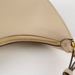 Fendi Fendigraphy Small Leather Hobo Beige