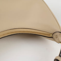 Fendi Fendigraphy Small Leather Hobo Beige