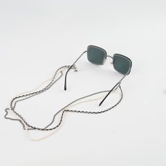 Chanel 4244 Black Square Sunglasses with Chain