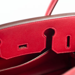 Hermes Birkin Epsom 30 Rouge Casaque - Q Square Stamp