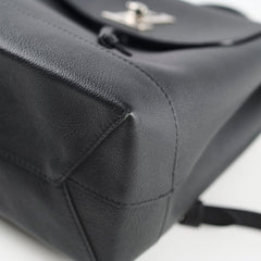 Louis Vuitton Lock Me Black Leather Backpack